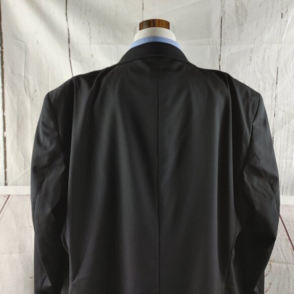 Pronto Uomo B&T 58L Wool Blend 2 Button Black Suit Jacket - Picture 5 of 14